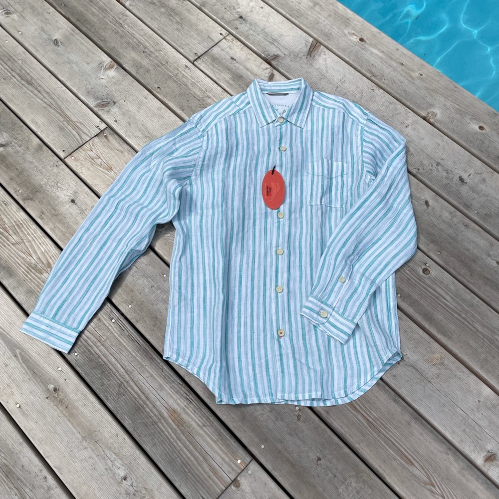 Tommy Bahama Men’s Brand New Long Sleeve Relax Linen Shirt